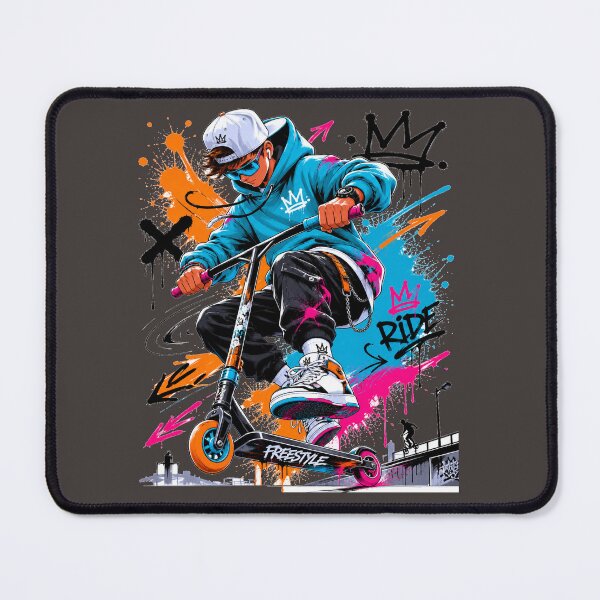 Item preview, Scooter Trick Rider Graffiti Shirt | Youth Streetwear designed and sold by JustResultsCo.