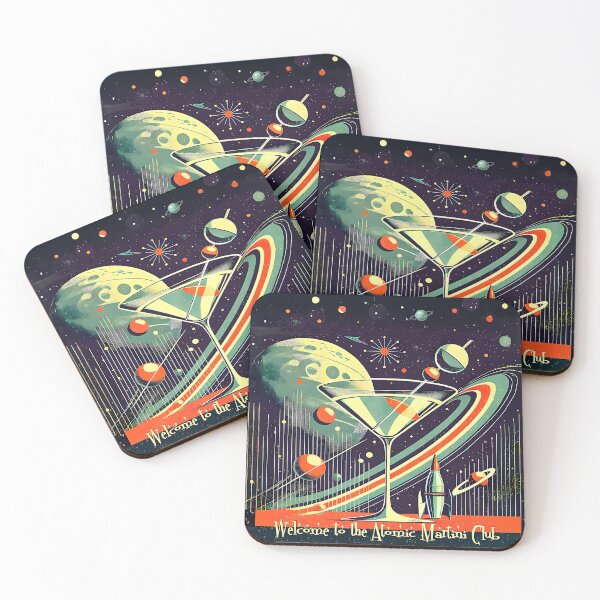 Item preview, Welcome To The Atomic Martini Club Retro Futuristic Space Age Launch designed and sold by Lee Hiller Designs.