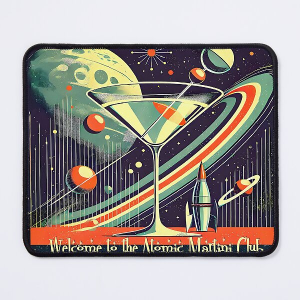 Item preview, Welcome To The Atomic Martini Club Retro Futuristic Space Age Launch designed and sold by Lee Hiller Designs.