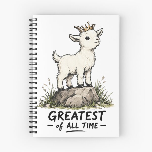 Item preview, Greatest Of All Time Goat | Cute Crowned Goat On Rock | Funny GOAT Animal Illustration designed and sold by Spyshirt.