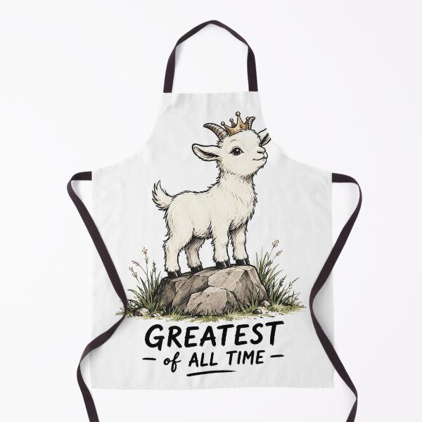 Item preview, Greatest Of All Time Goat | Cute Crowned Goat On Rock | Funny GOAT Animal Illustration designed and sold by Spyshirt.