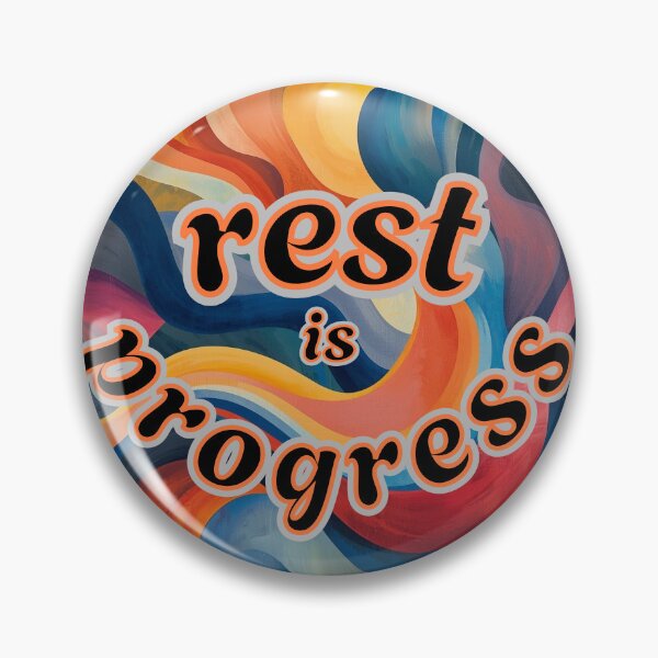 Item preview, Rest Is Progress – Colourful Motivational Quote designed and sold by Snedsdigital.