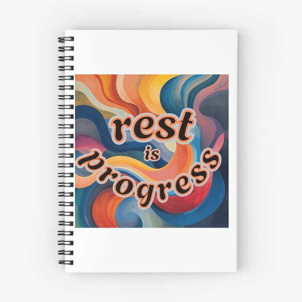Item preview, Rest Is Progress – Colourful Motivational Quote designed and sold by Snedsdigital.