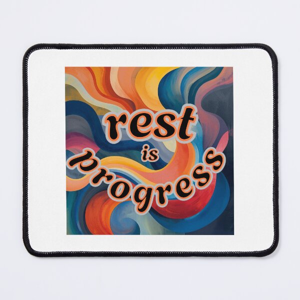 Item preview, Rest Is Progress – Colourful Motivational Quote designed and sold by Snedsdigital.