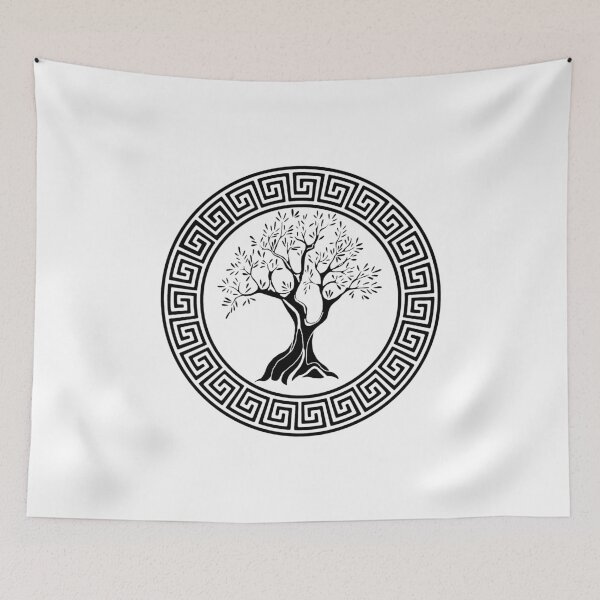 Item preview, Greek symbol of the olive tree (black) designed and sold by Lagueny.