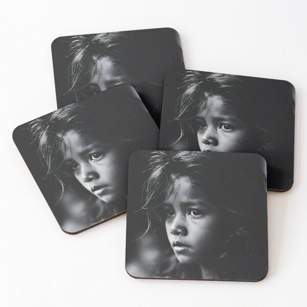 Item preview,  Tomorrow May Be Better - Black and White Portrait of A Young Girl designed and sold by AmoebaPress.