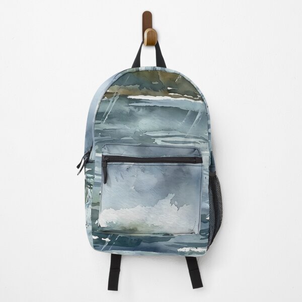 Item preview, Rain on a lake. Watercolor designed and sold by Mia's Menagerie.