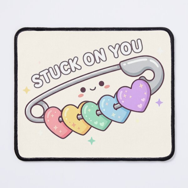 Item preview, Kawaii Safety Pin with Pastel Hearts Stuck on You designed and sold by jo-e-basta.