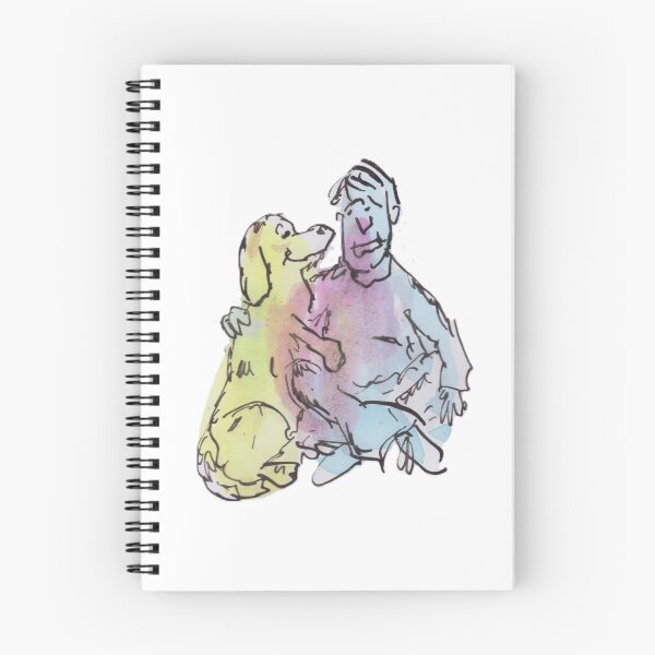 Item preview, Colourful man and his dog designed and sold by Inky Fingers Illustrations.