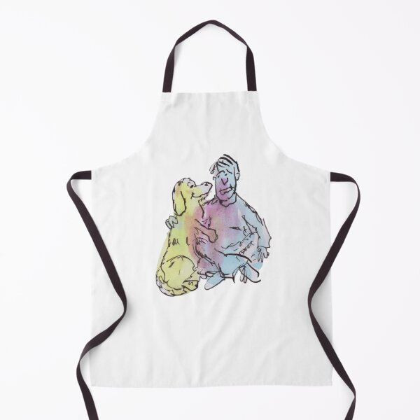 Item preview, Colourful man and his dog designed and sold by Inky Fingers Illustrations.