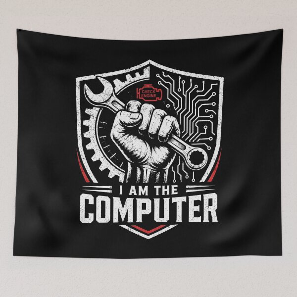 Item preview, Funny Car Mechanic Computer Graphic Retro Slogan For Gearhead designed and sold by clothesy7.