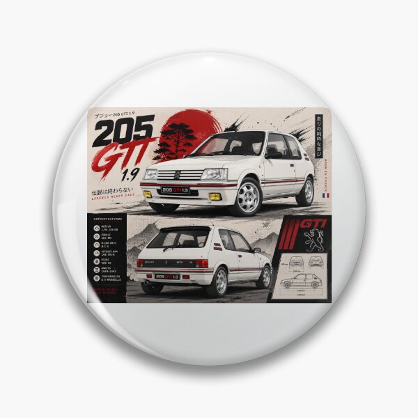 Item preview, Retro Poster - 205 GTI Japanese Style Edition designed and sold by AnimeShin.