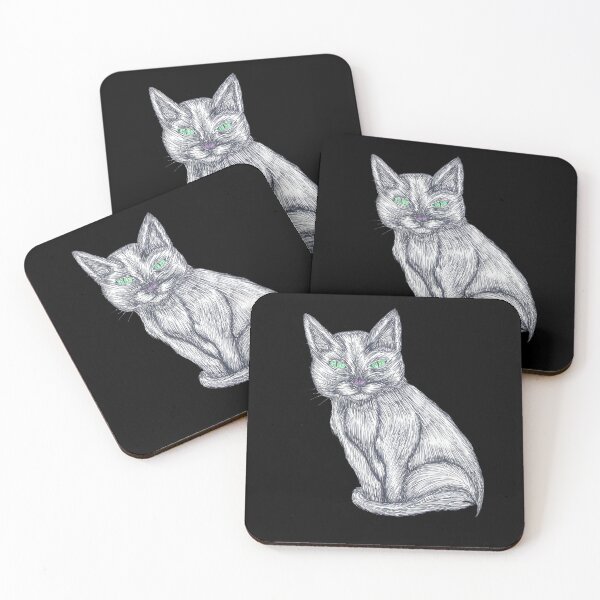 Item preview, Occult Gaze Gothic Cat designed and sold by Nocturnal Ink Studio.