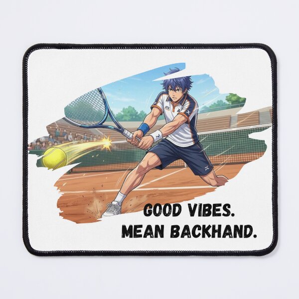 Item preview, Good Vibes, Mean Backhand (Tennis) designed and sold by RunningWhiskers.
