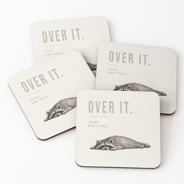 Item preview, Over It Raccoon Illustration designed and sold by Print_Syndicate.