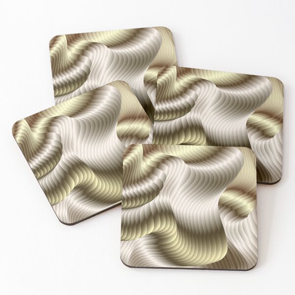 Item preview, Golden swirl futuristic digital waves. Abstract modern design designed and sold by Arija07.