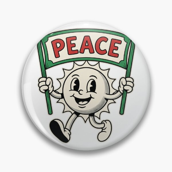 Item preview, Vintage 1930s Rubber Hose Peace Sun Mascot designed and sold by TeNovaStudio.