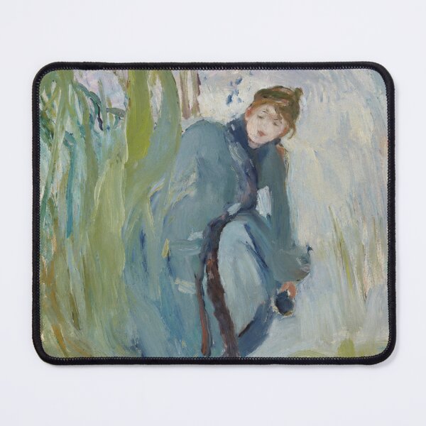 Item preview, Jeune fille remettant son patin by Berthe Morisot -  Impressionist Painting Garden Woman Art Print for Cottagecore Lovers designed and sold by RickE.