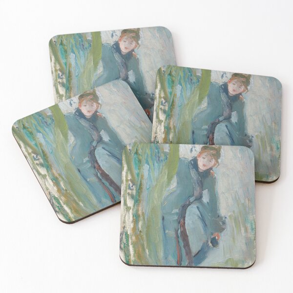Item preview, Jeune fille remettant son patin by Berthe Morisot -  Impressionist Painting Garden Woman Art Print for Cottagecore Lovers designed and sold by RickE.