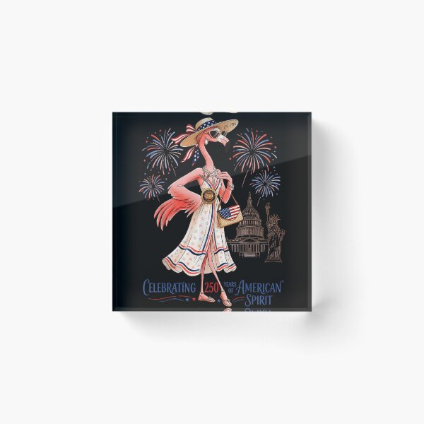 Item preview, Patriotic Flamingo Celebrating America Two Hundred Fifty Years Semi Quincentennial Anniversary designed and sold by DaphoLatara.