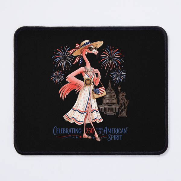 Item preview, Patriotic Flamingo Celebrating America Two Hundred Fifty Years Semi Quincentennial Anniversary designed and sold by DaphoLatara.