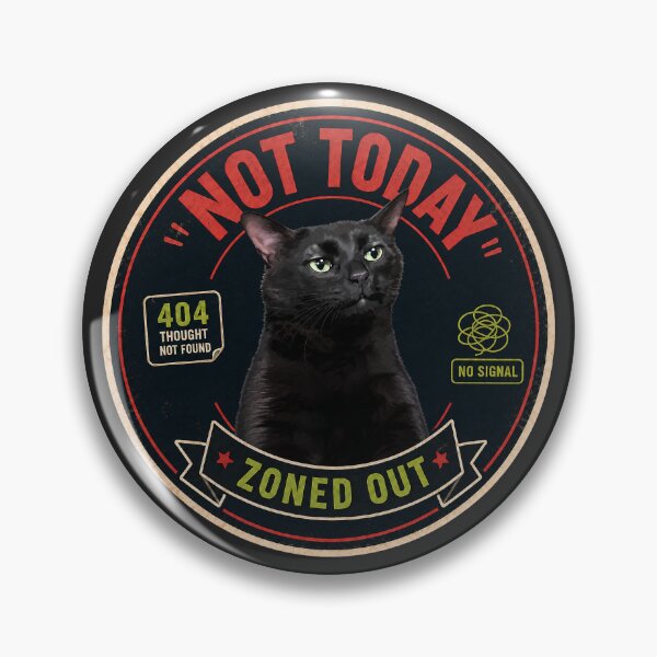 Item preview, Not Today Zoned Out Black Cat designed and sold by olosra.