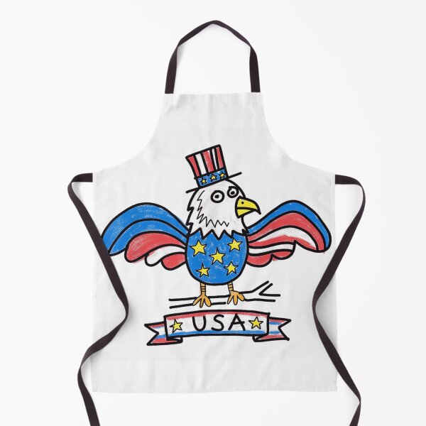 Item preview, Funny Derpy Bald Eagle Wearing Uncle Sam Top Hat Patriotic USA Cartoon designed and sold by DaphoLatara.