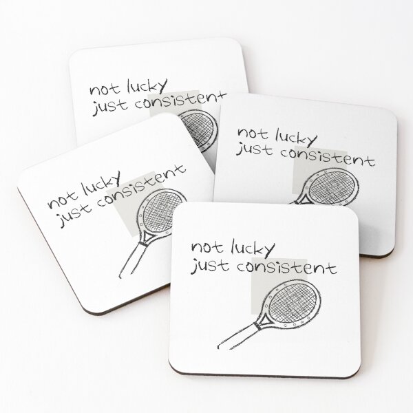 Item preview, Not lucky, just consistent (racket) designed and sold by RunningWhiskers.