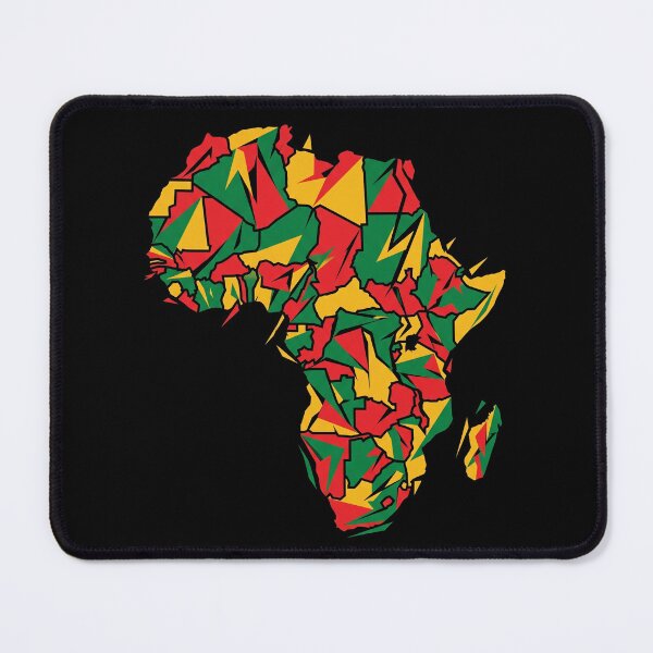 Item preview, Dynamic Geometric Africa Map Pan African Colors designed and sold by TeNovaStudio.