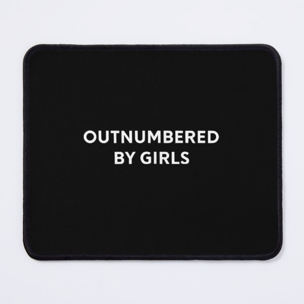 Item preview, Outnumbered By Girls White Bold Text Minimalist Funny Dad Statement Design designed and sold by HarinDonreka.