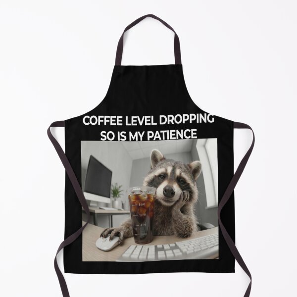 Item preview, Coffee Level Dropping Patience Raccoon Meme designed and sold by Coon & Momo.