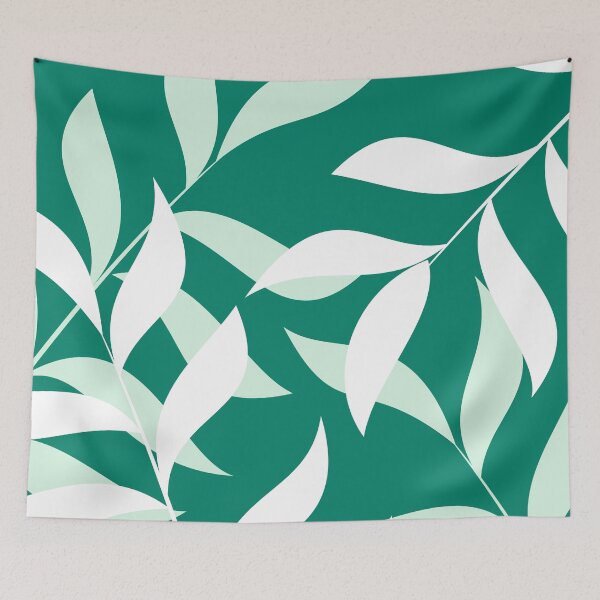 Item preview, Mint Green Leaf Pattern designed and sold by studioart.