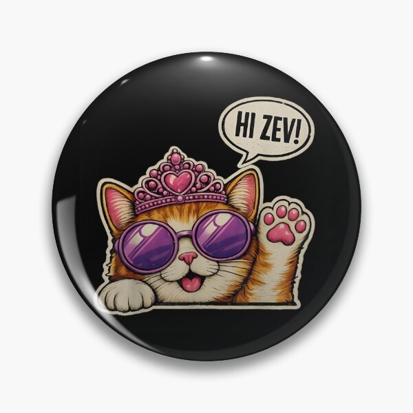 Item preview, Cute Orange Tabby Cat Princess Wearing Crown Sunglasses Saying Hi Zev designed and sold by HarinDonreka.