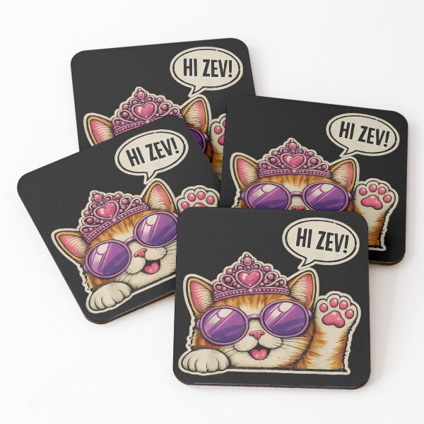 Item preview, Cute Orange Tabby Cat Princess Wearing Crown Sunglasses Saying Hi Zev designed and sold by HarinDonreka.