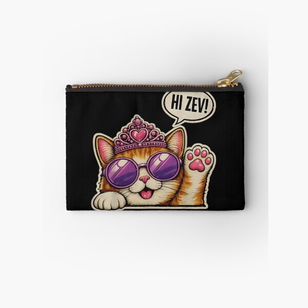 Item preview, Cute Orange Tabby Cat Princess Wearing Crown Sunglasses Saying Hi Zev designed and sold by HarinDonreka.