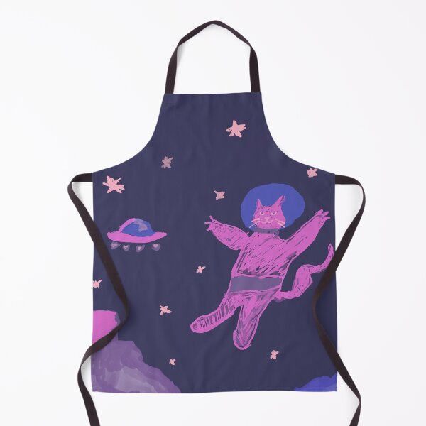 Item preview, Cute Cosmic Astronaut Cat in Space Flying with UFO designed and sold by Kapsula2023.