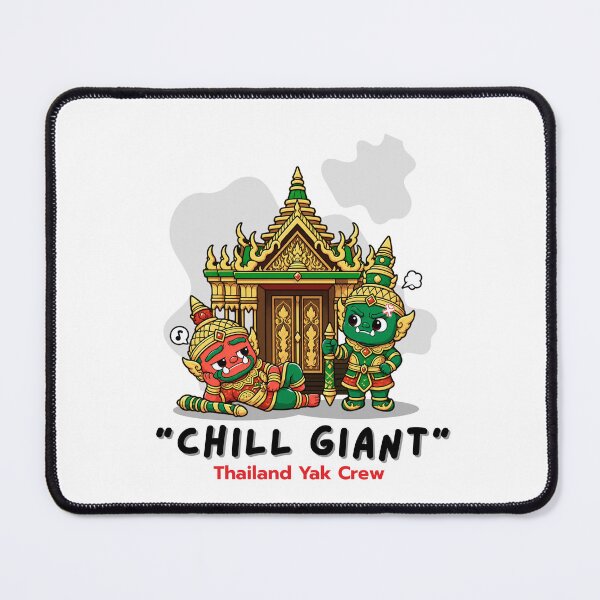 Item preview, Chill Giant Thailand Yak Crew – Cute Thai Guardian Travel Graphic | Welcome Thailand Cartoon Souvenir designed and sold by Beeform.