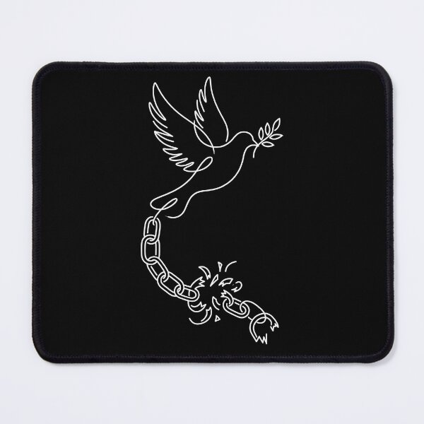 Item preview, Minimalist Line Art Peace Dove Broken Chains designed and sold by TeNovaStudio ⭐⭐⭐⭐⭐.