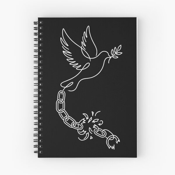 Item preview, Minimalist Line Art Peace Dove Broken Chains designed and sold by TeNovaStudio.