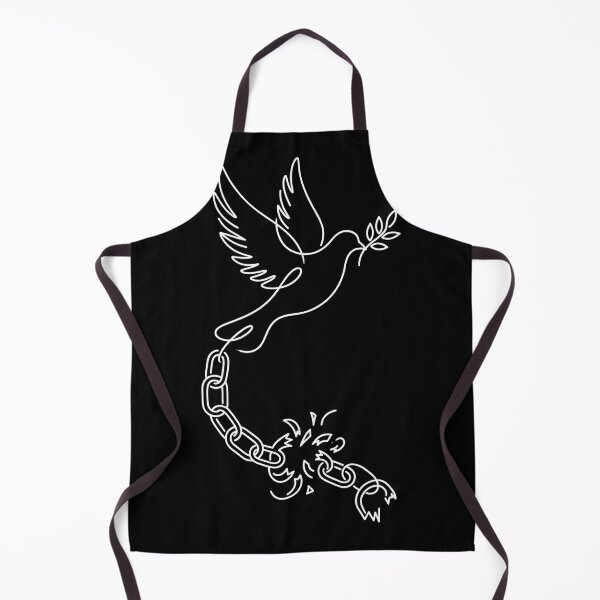 Item preview, Minimalist Line Art Peace Dove Broken Chains designed and sold by TeNovaStudio ⭐⭐⭐⭐⭐.