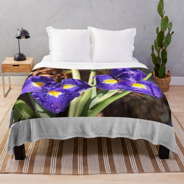 Item preview, Vibrant Purple Irises with Raindrops designed and sold by LisaWootenPhoto.