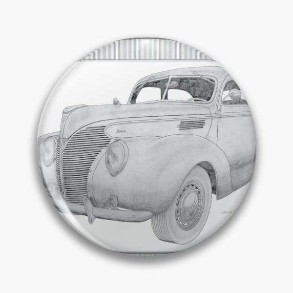 Item preview, Ford Standard 1939 2 Door Sedan Hand-drawn designed and sold by Classic Car Art Drawings.