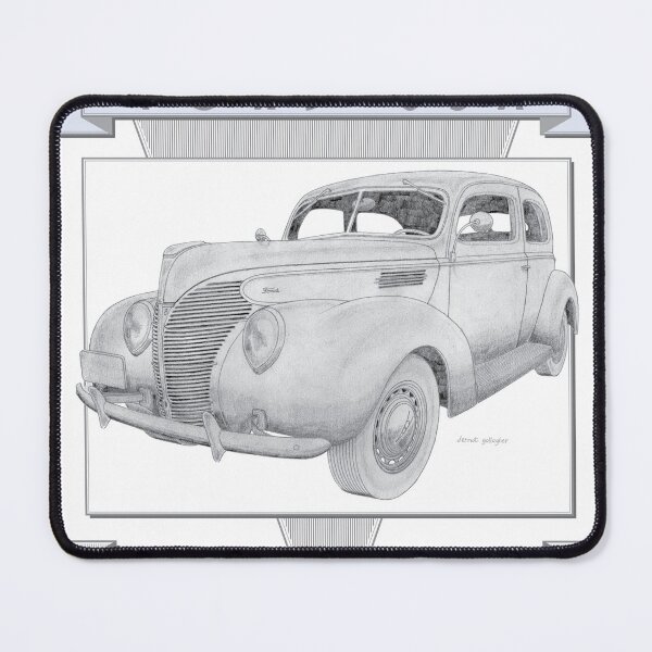 Item preview, Ford Standard 1939 2 Door Sedan Hand-drawn designed and sold by Classic Car Art Drawings.
