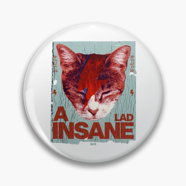 Item preview, A Lad Insane — Bowie Cat Graphic Tee designed and sold by Decorador de Corazones.