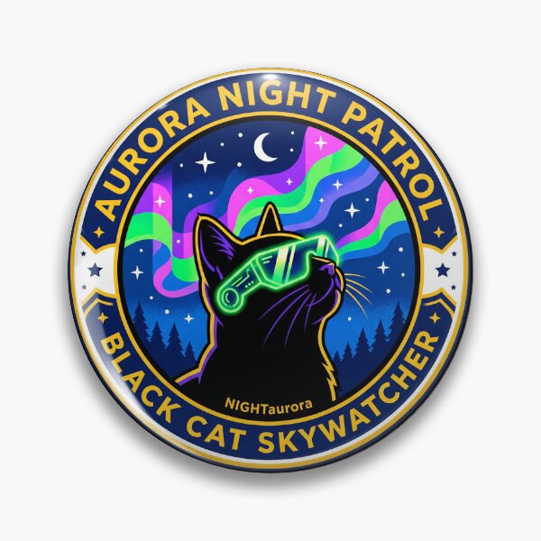 Item preview, Cyberpunk Black Cat Aurora Night Patrol Retro designed and sold by Oommen Studio .