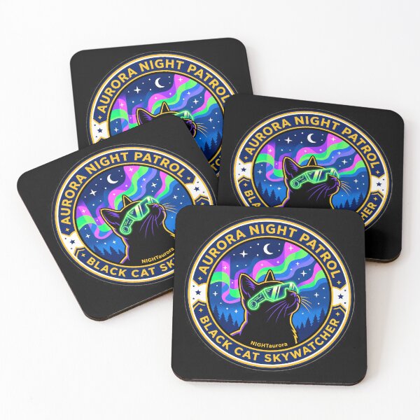 Item preview, Cyberpunk Black Cat Aurora Night Patrol Retro designed and sold by Oommen Studio .