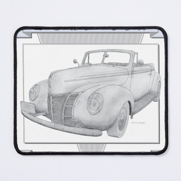 Item preview, Ford Deluxe 1940 2 Door Coupé Hand-drawn designed and sold by Classic Car Art Drawings.