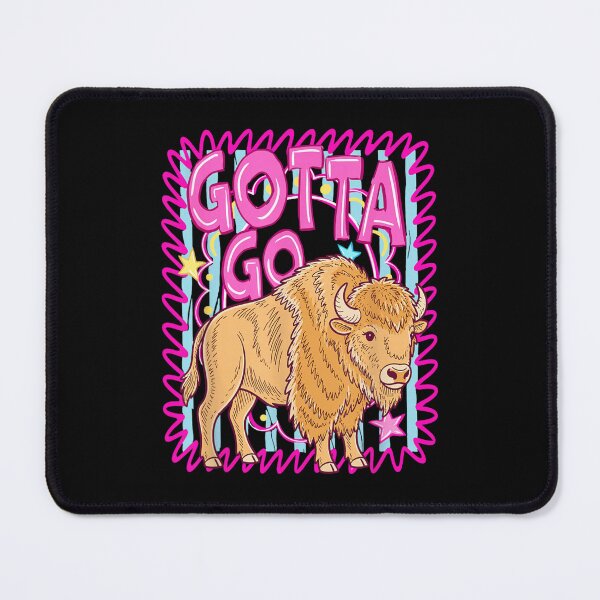 Item preview, Cute Retro Neon Pink Gotta Go Bison Buffalo Wild Animal Western Graphic designed and sold by LittleNhutton.
