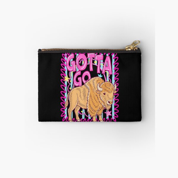 Item preview, Cute Retro Neon Pink Gotta Go Bison Buffalo Wild Animal Western Graphic designed and sold by LittleNhutton.