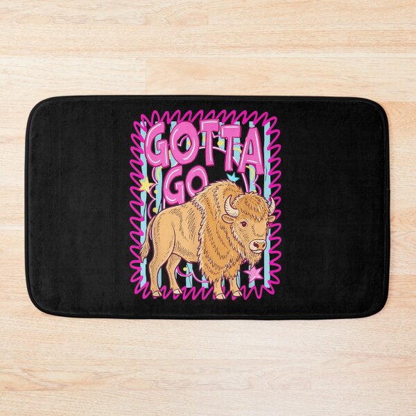 Item preview, Cute Retro Neon Pink Gotta Go Bison Buffalo Wild Animal Western Graphic designed and sold by LittleNhutton.